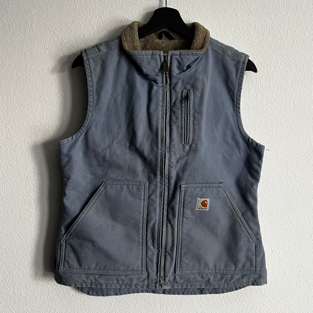 Carhartt WOMENS WV001 CUB blue sherpa work wear vest